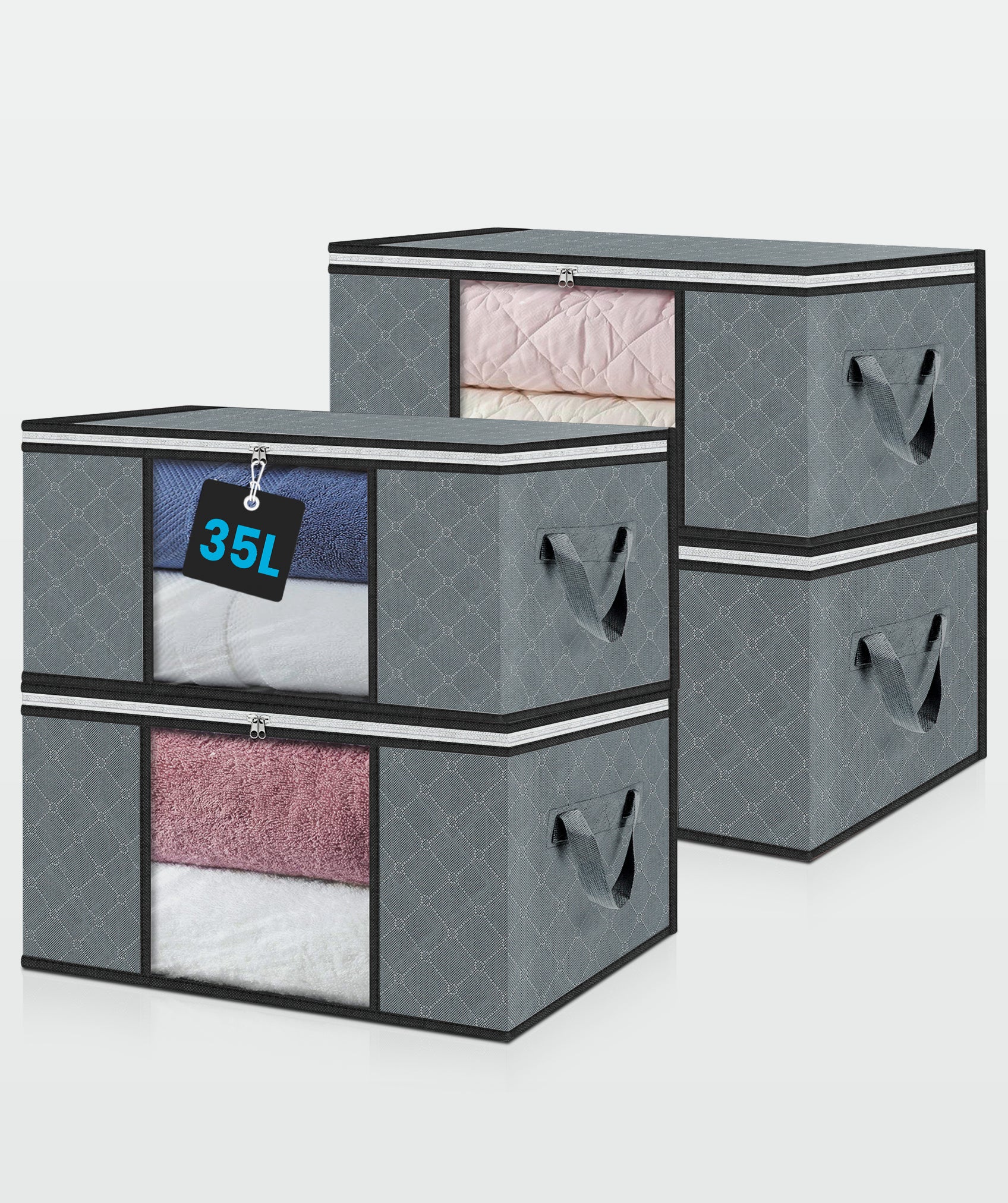 Cajas de almacenamiento (por 4 unidades)