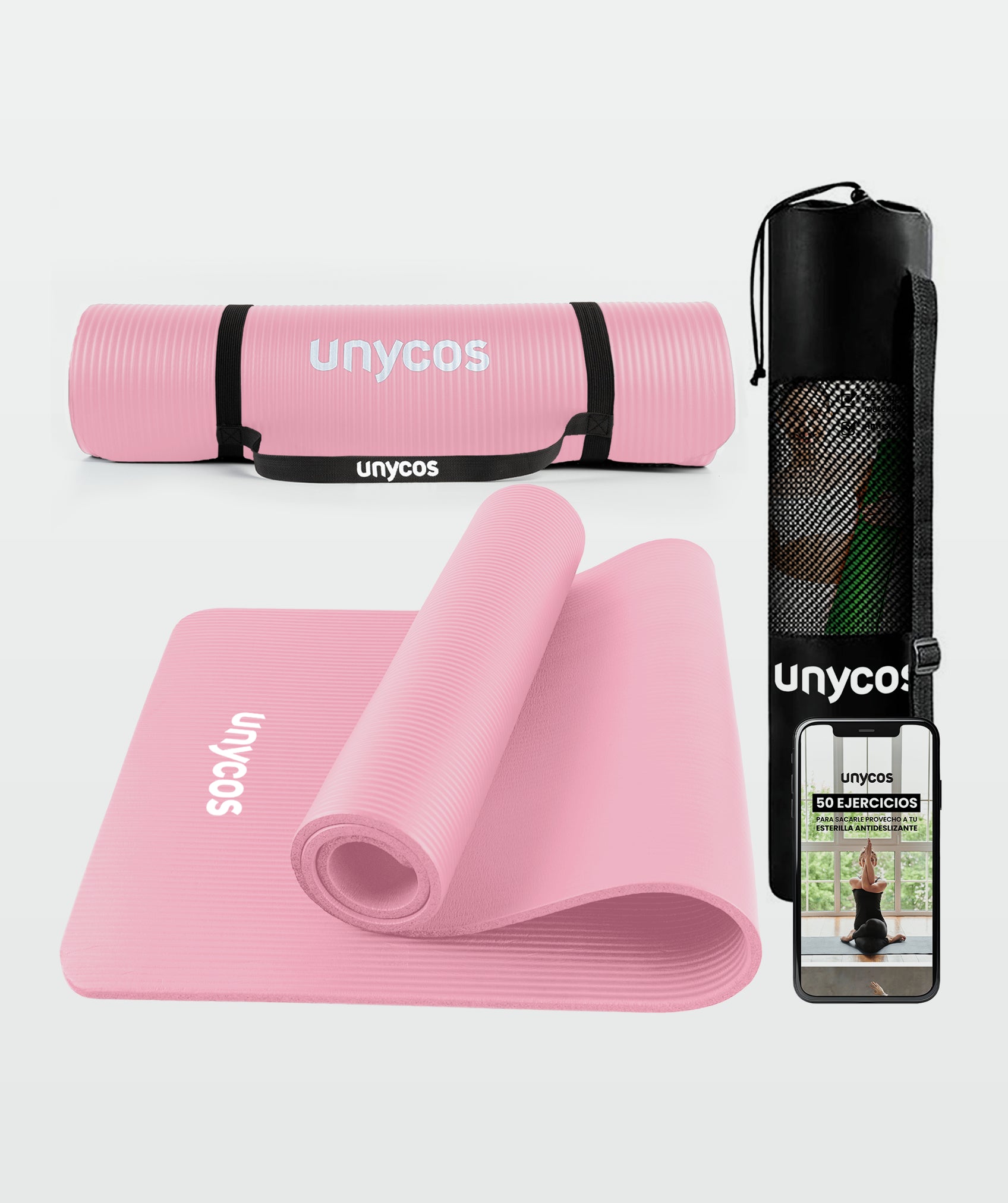Yoga-, pilates- und fitnessmatte: hochdichte, rutschfeste NBR-matte