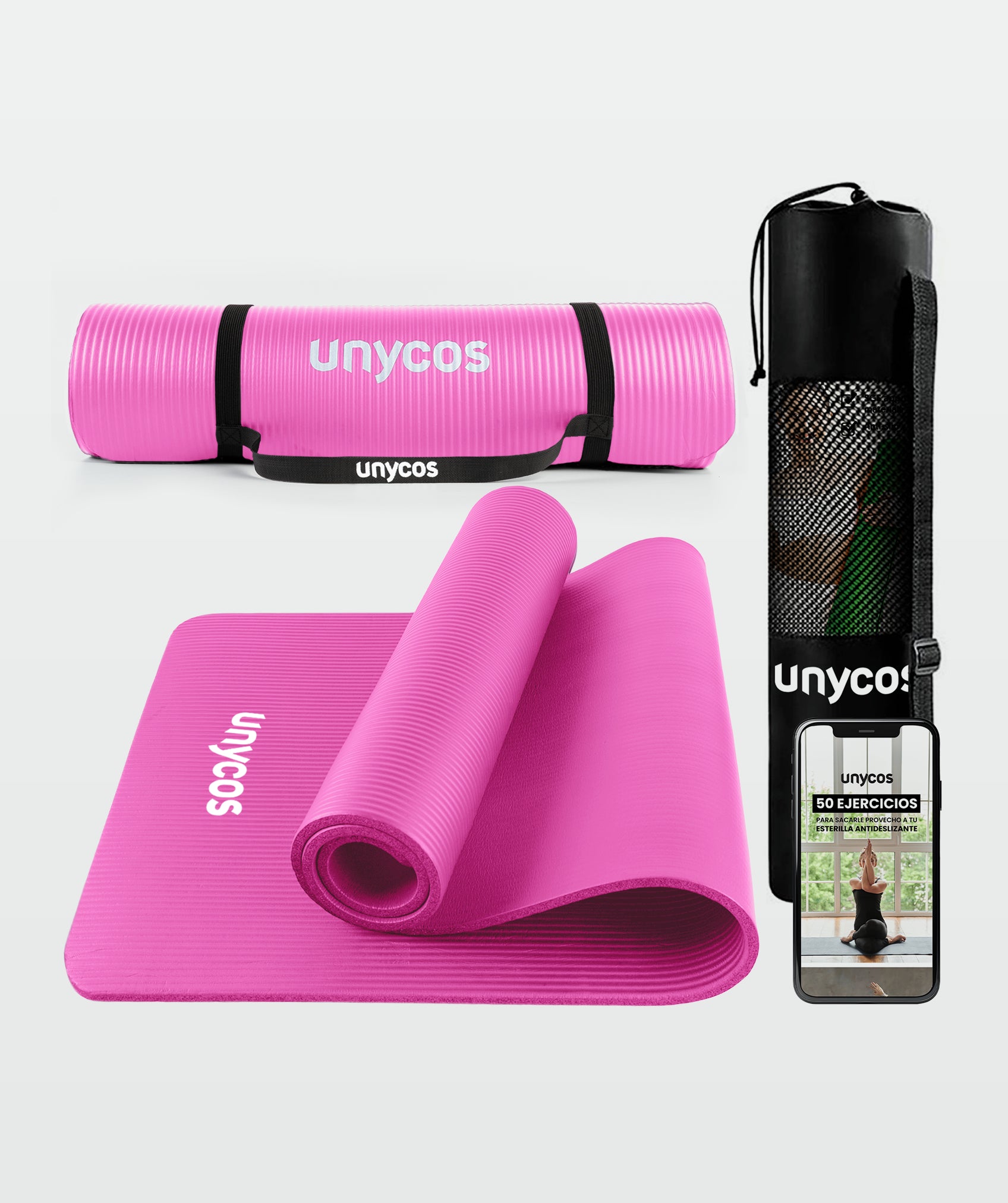 Yoga-, pilates- und fitnessmatte: hochdichte, rutschfeste NBR-matte