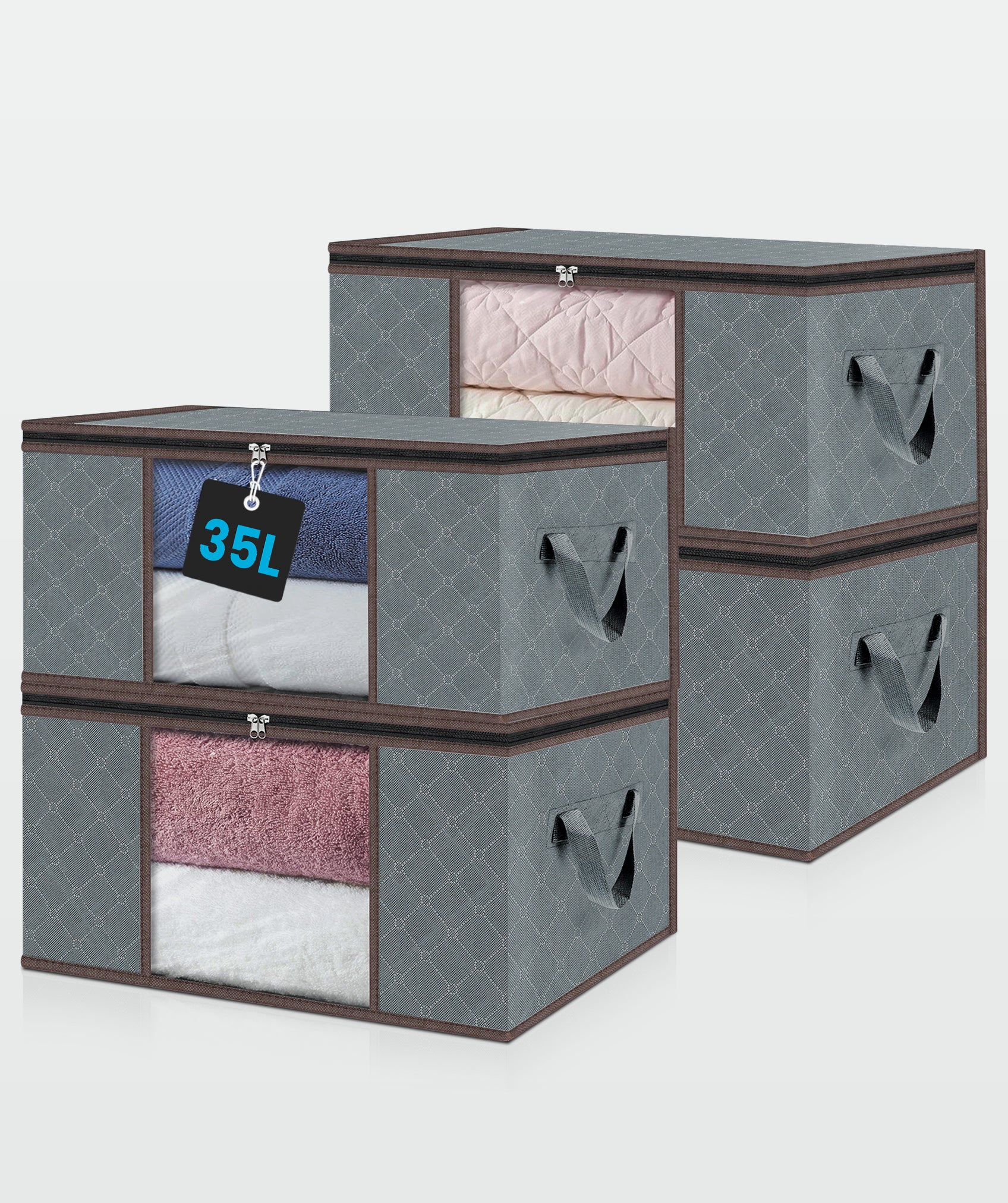 Cajas de almacenamiento (por 4 unidades)