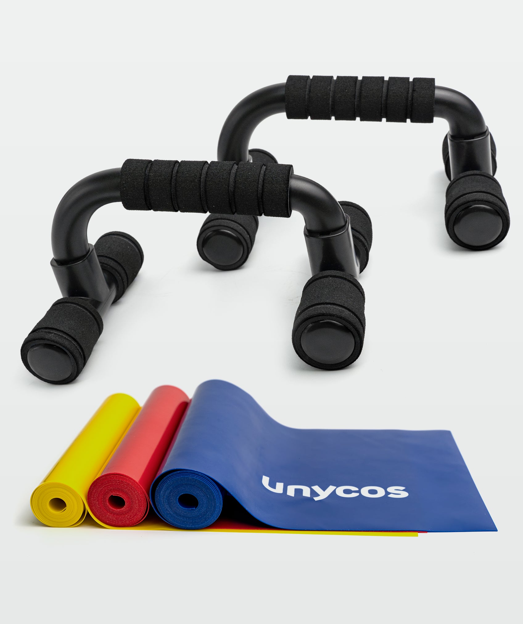 Barras para flexiones + Set de 3 bandas elásticas