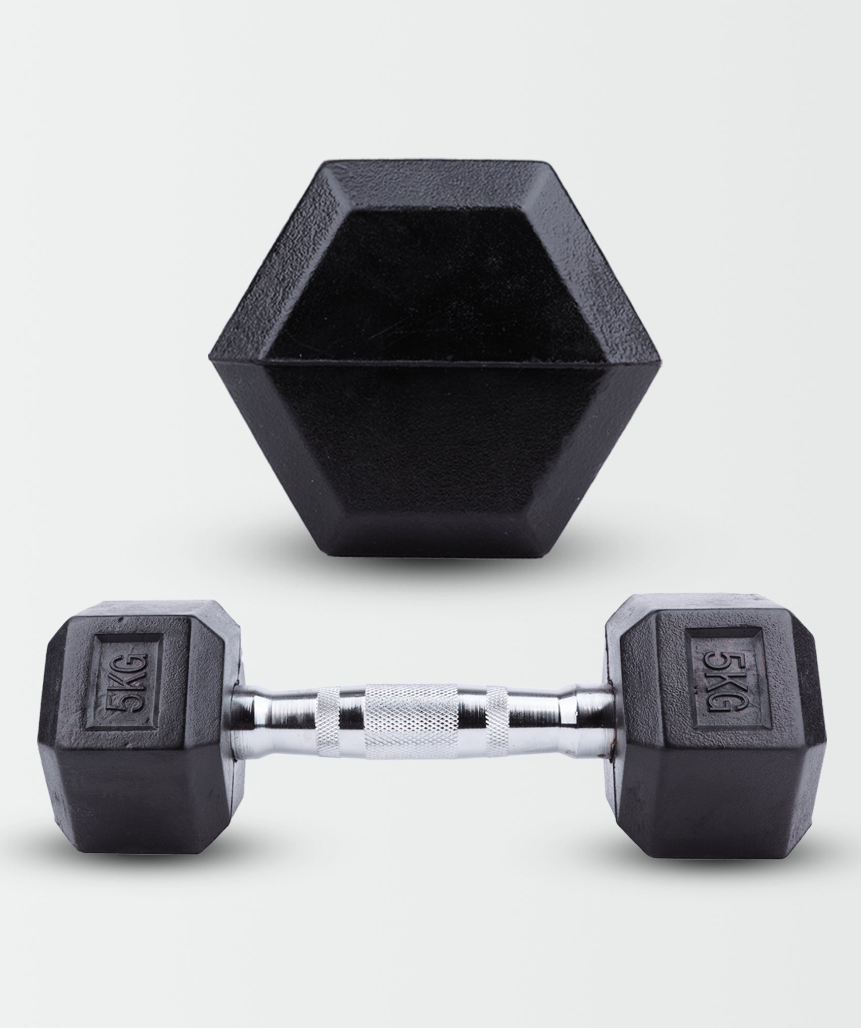 Set de 2 Mancuernas negras - 5-12.5 Kg con diseño anti-Rodadura