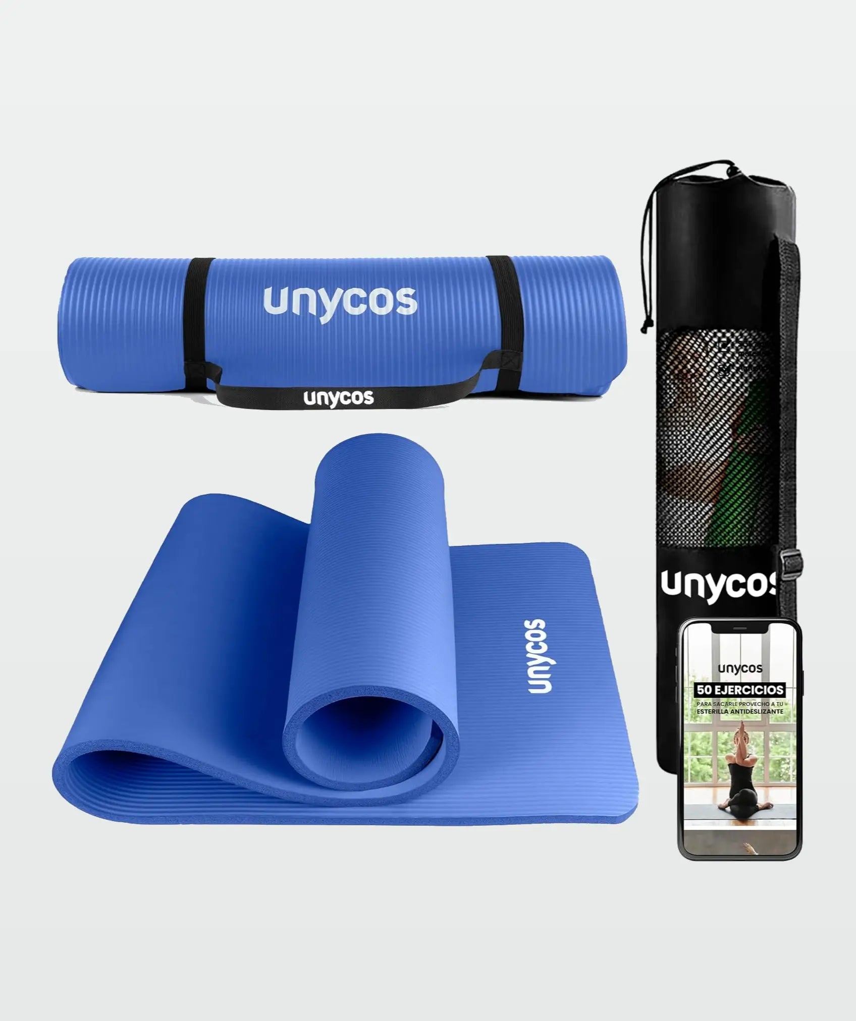 Yoga-, pilates- und fitnessmatte: hochdichte, rutschfeste NBR-matte