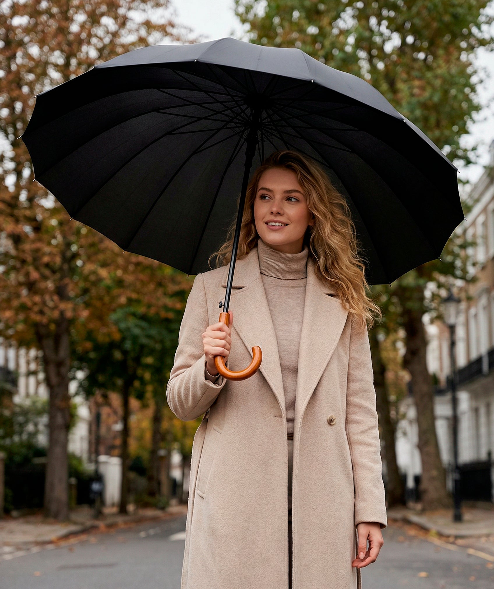 Paraguas madera de 120 cm