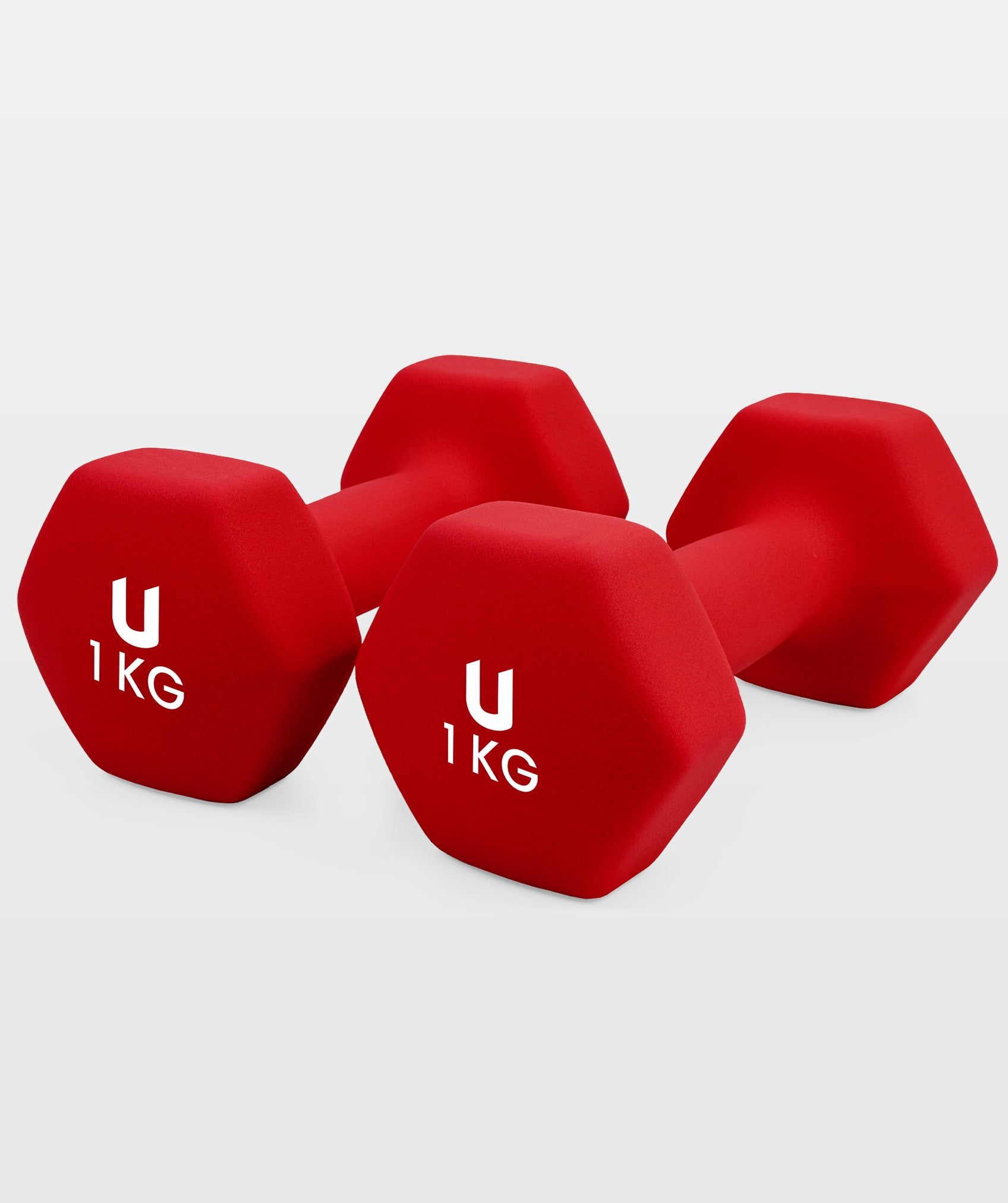 Set von 2 neopren-fitnesshanteln 1-10 kg mit hexagonalem design
