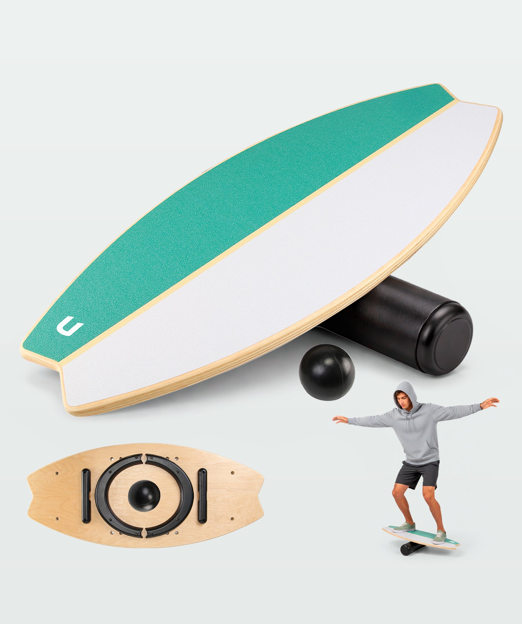 Tabla de equilibrio antideslizante de madera - Magnética