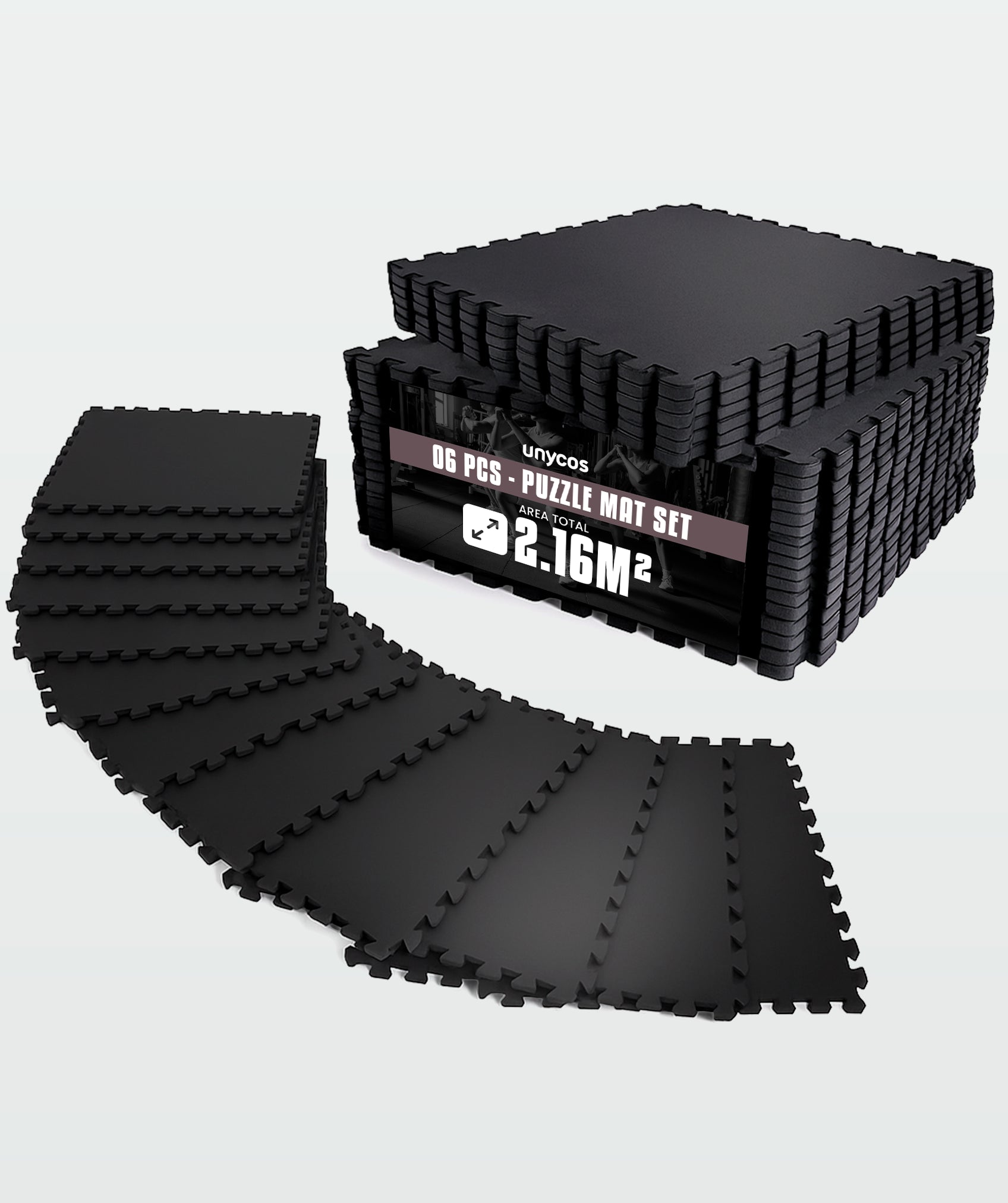 Esterilla fitness puzzle para suelo de gimnasio 1.4 cm