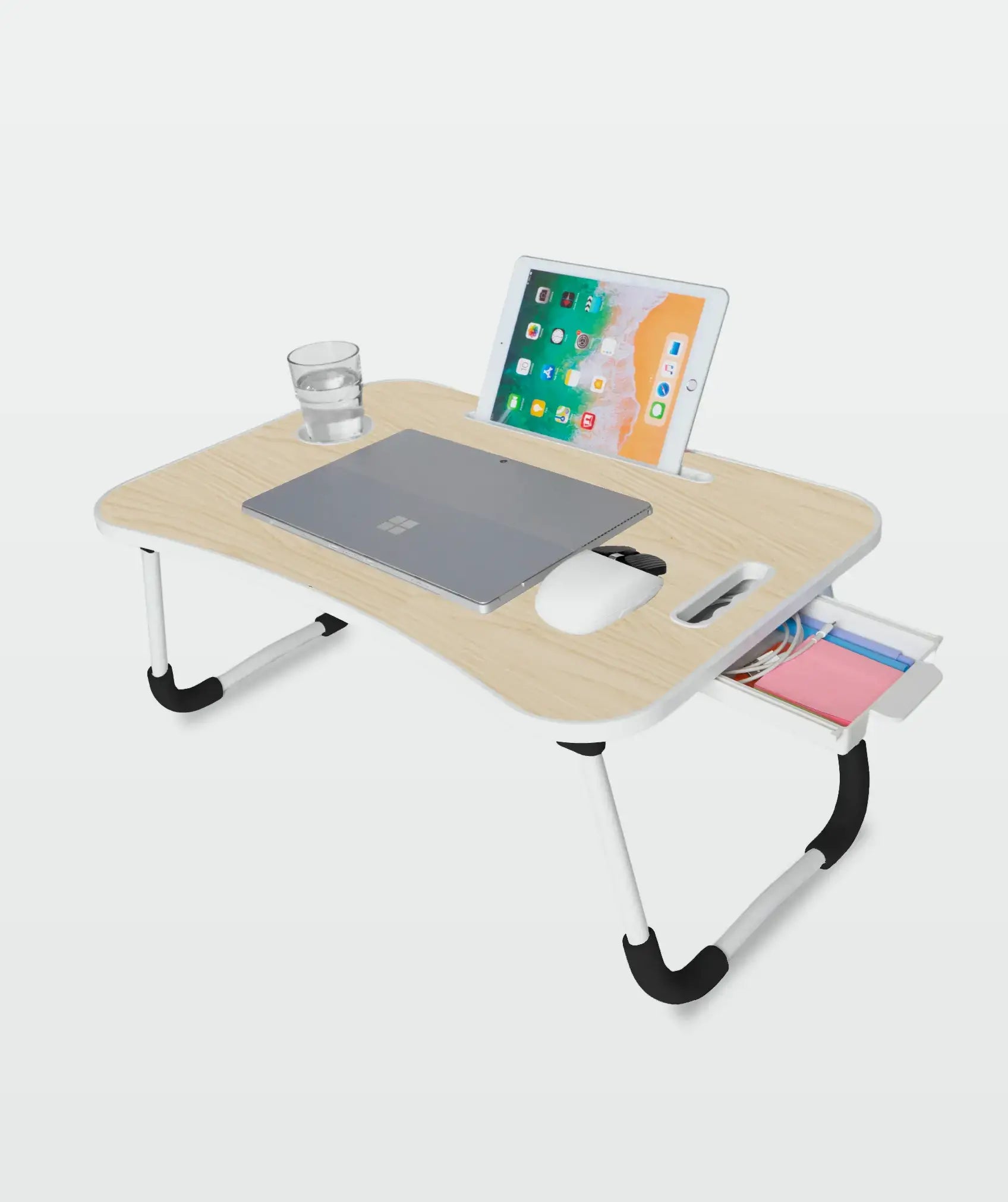 Mehrzweck-klapptablett mit ergonomischem ständer, ideal für laptop und bücher