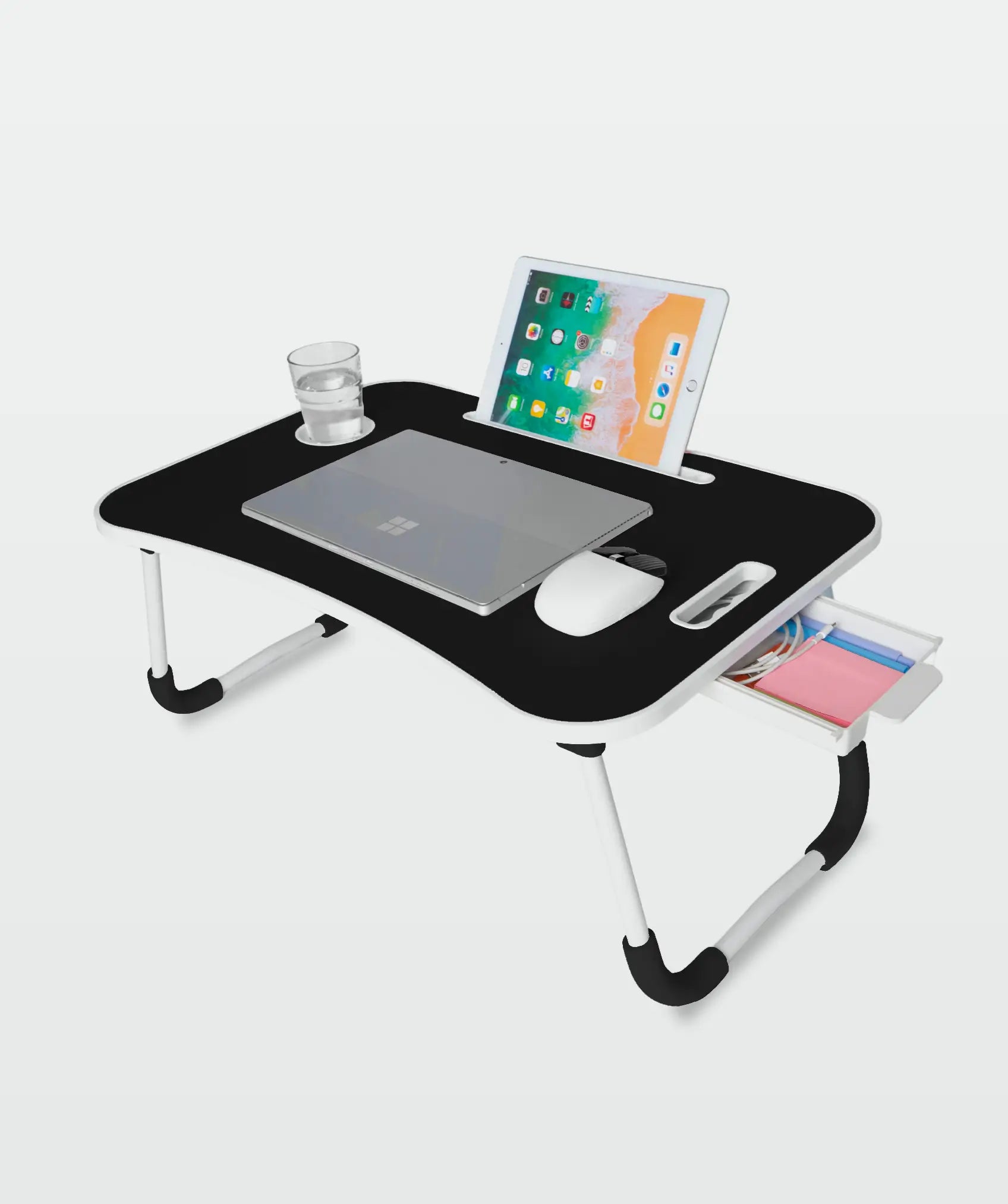 Mehrzweck-klapptablett mit ergonomischem ständer, ideal für laptop und bücher