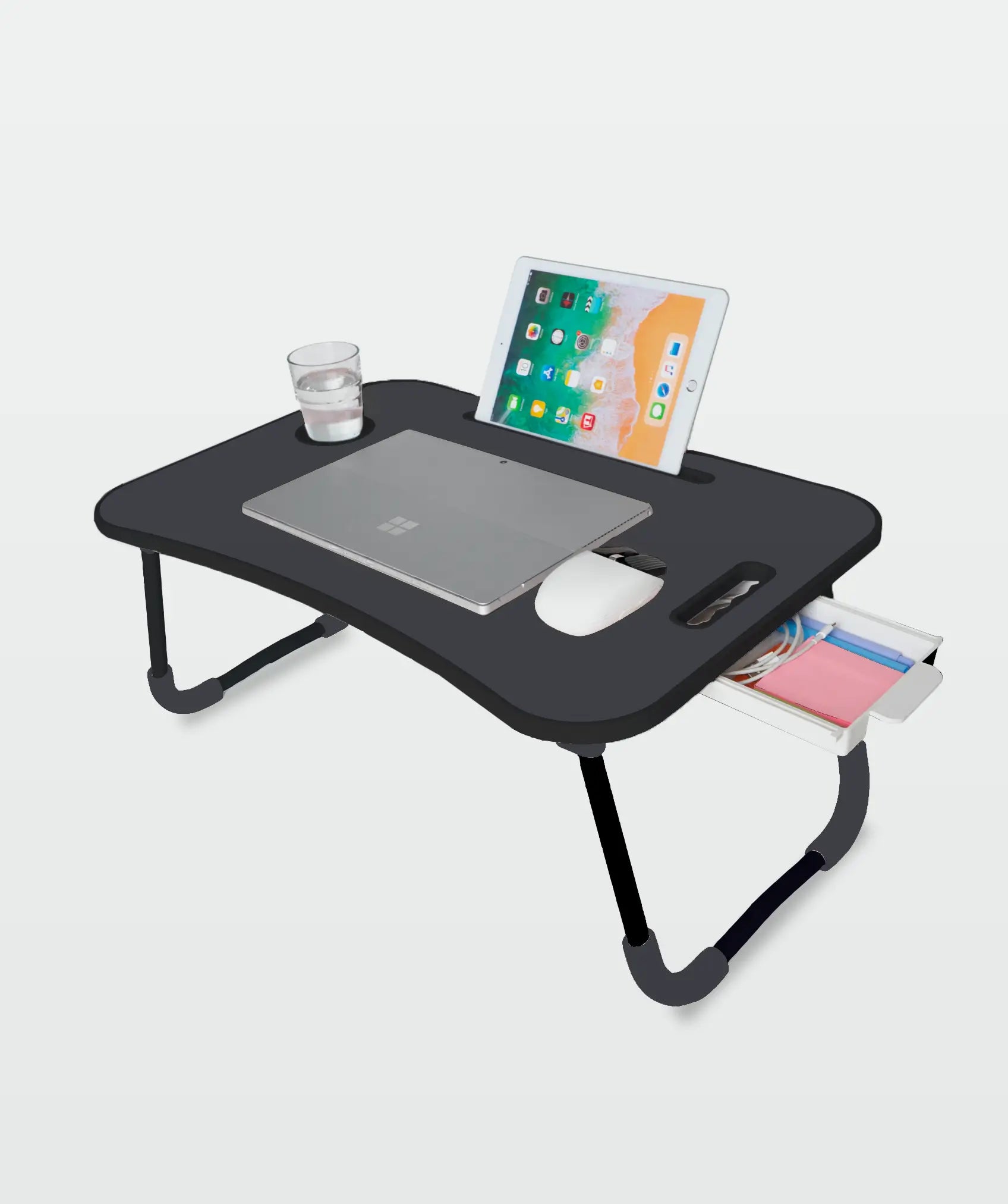 Mehrzweck-klapptablett mit ergonomischem ständer, ideal für laptop und bücher