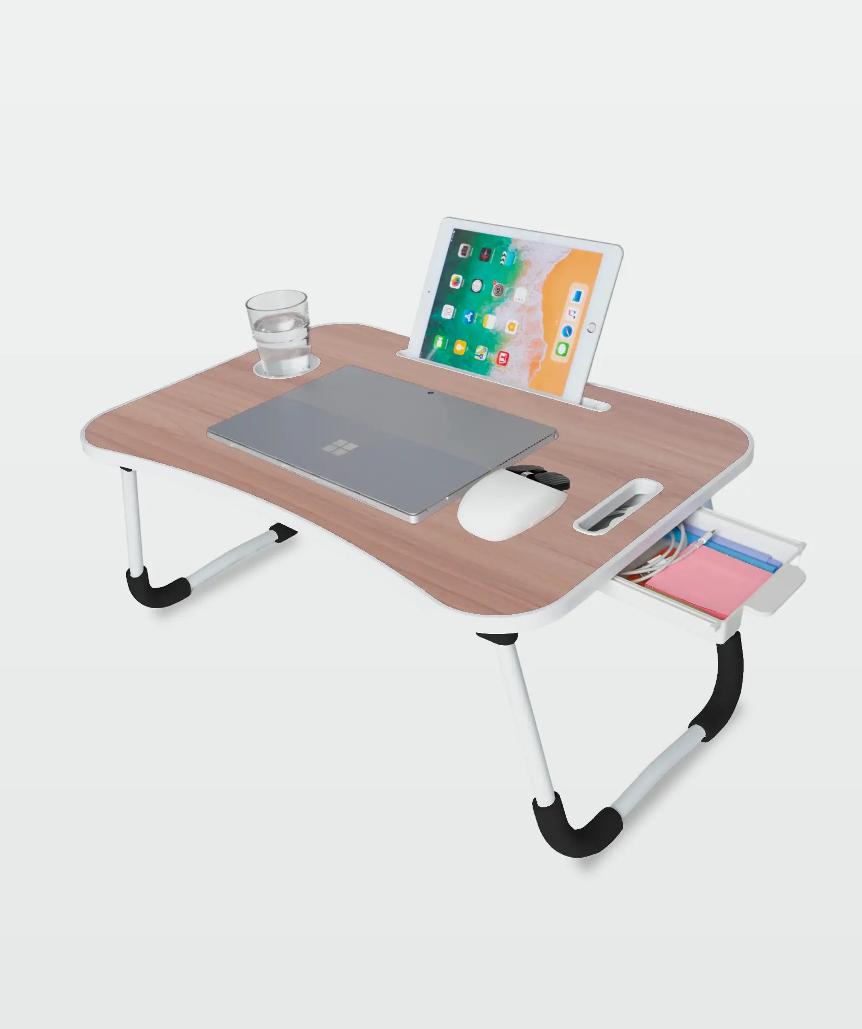 Mehrzweck-klapptablett mit ergonomischem ständer, ideal für laptop und bücher