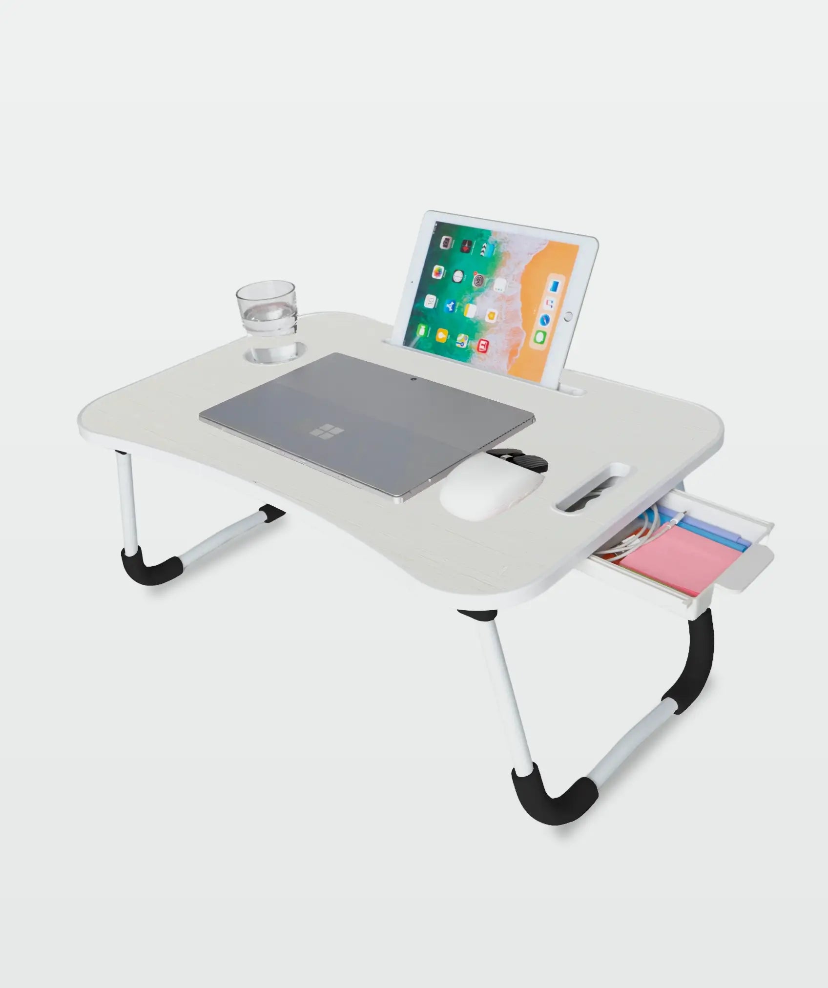 Mehrzweck-klapptablett mit ergonomischem ständer, ideal für laptop und bücher